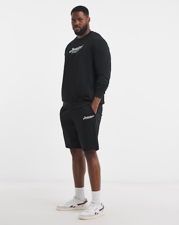 Jack & Jones Beau Sweatshirt & Short Set - Black