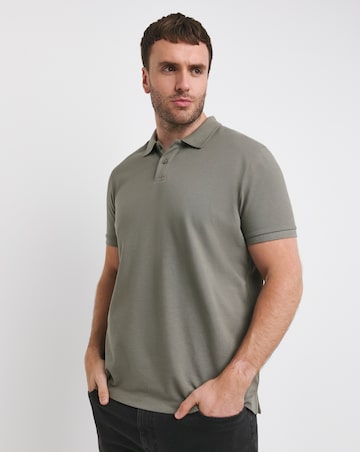 Pure Cotton Pique Polo Long- Light Khaki