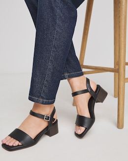Simply Be Marseille Block Heel Barely There Sandals - Extra Wide Fit (EEE)