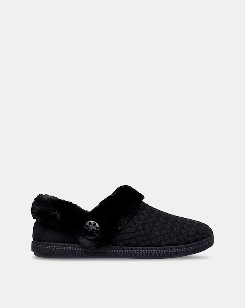 Skechers Cozy Campfire Quilted Knit Slipper with Faux Fur & Memory Foam - D Fit