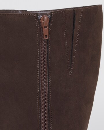 Soprano Block Heel Pointed Knee High Boots Extra Wide Fit (EEE) Super Curvy Calf