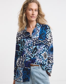 Co-Ord Scarf Print Shirt