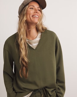 Anthology V-Neck Modal Longline Sweatshirt