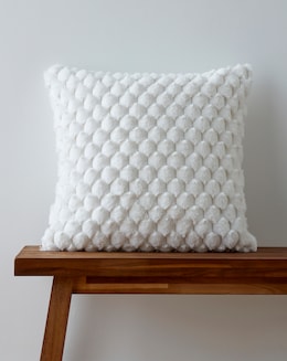 Scallop Faux Fur Cushion