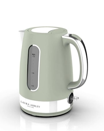 Laura Ashley 1.7L Jug Kettle + 4 Slice Toaster - Sage Leaf