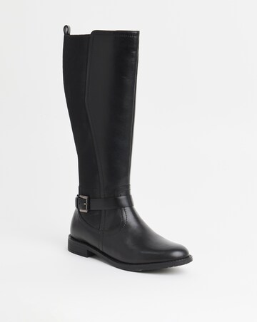 Fala Leather Elasticated Riding Boots - Wide Fit (E) & Super Curvy Calf