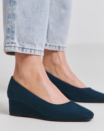 Valentina Low Wedge Court Shoe Wide E Fit