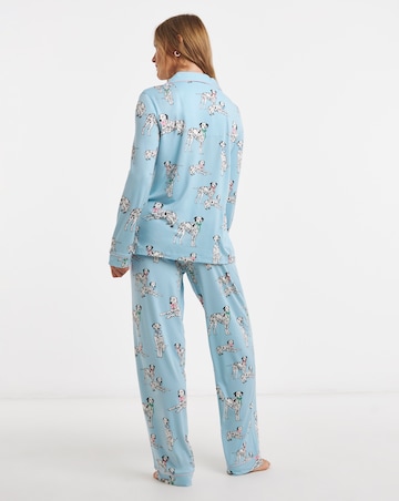 Chelsea Peers Classic Button Up Pyjama Set Dalmatian Dogs Print