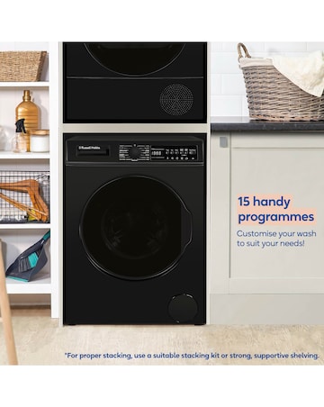 Russell Hobbs RH914W116B, 9kg, 1400rpm, Washing Machine - Black