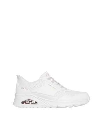 Skechers White Uno Banksia Slip In Luxe Trainers - Wide Fit (E)