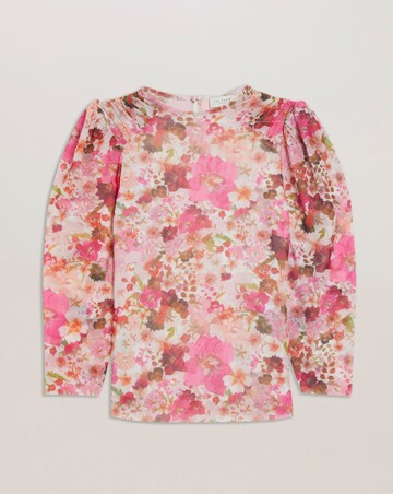 Ted Baker Raeley Gathered Shoulder Mesh Top