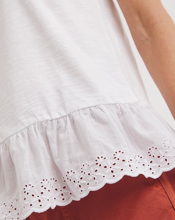 White Broderie Vest
