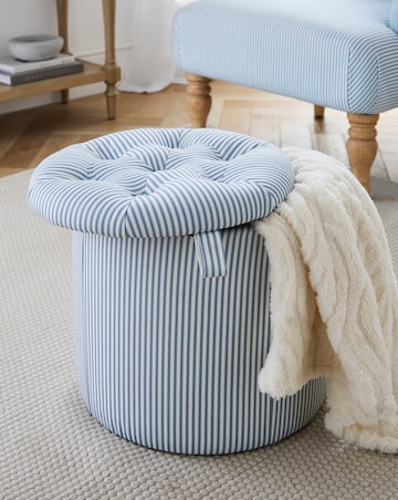 Julipa Mae Striped Storage Ottoman
