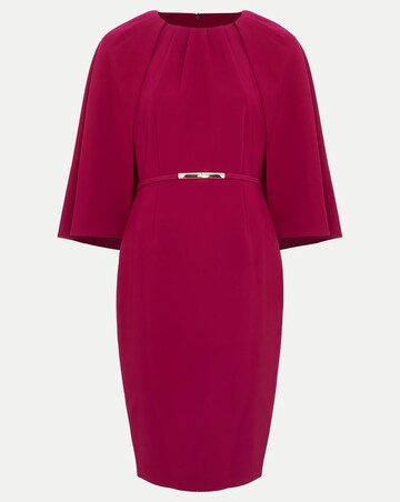 Phase Eight Veronica Pink Cape Belted Midi Dress