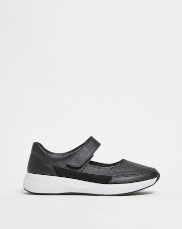 Juniper Leather Touch and Close Bar Shoe Wide E Fit