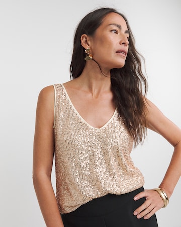Champagne Sequin Vest