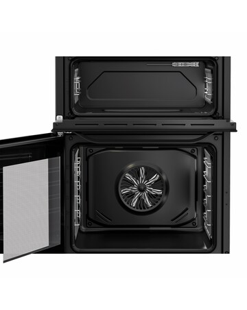 Hotpoint HDD6GDC2B1 60cm Dual Fuel Double Cooker Glass Lid - Black + Install