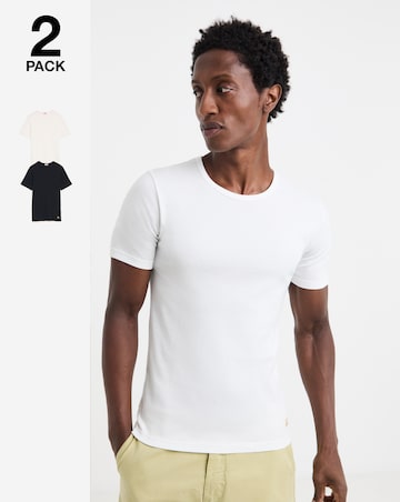 Armor Lux 2 Pack T-Shirt - Navy/White