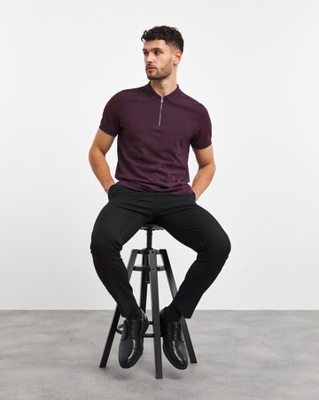 Textured Tipped Pique Polo Long