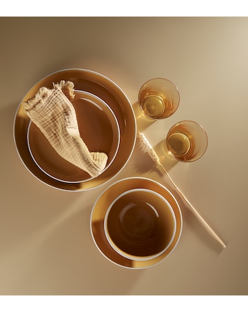 Waterside 12 Piece Yellow Coupe Dinner Set