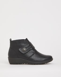 Cushion Walk Touch &amp; Close Ankle Boot Wide E Fit