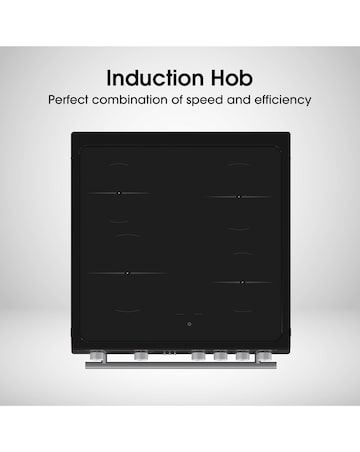 Hisense HDE3211BIBUK 60cm Induction Double Cooker - Black