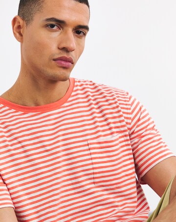 Armor Lux Striped Pocket T-Shirt - Coral