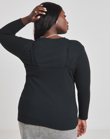 Simply Be Black 2 in 1 Top