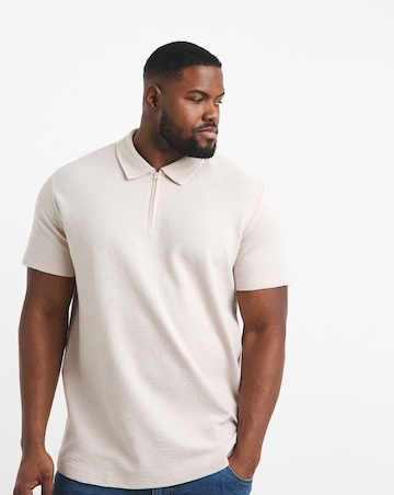 Jack & Jones Benja 1/4 Zip Polo - Cream