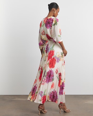 Joanna Hope Printed Pleated Maxi Dress