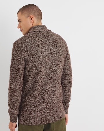 Brown Twist Wool Cardigan