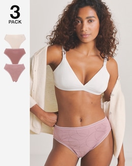 Sloggi (3 Pack) Go Crush Tai Knickers Pink Mix