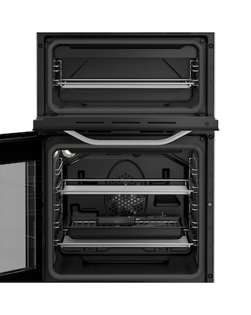 Hotpoint HTE5VCW 50cm Electric Twin Cooker with Ceramic Hob - White
