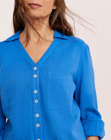 Julipa Longline Cotton Double Cloth Shirt