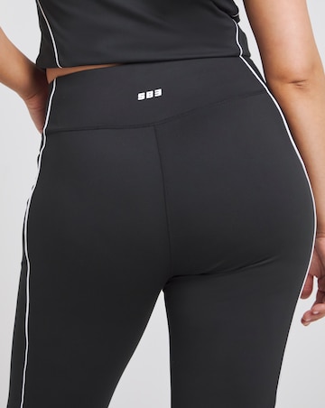 Simply Be SB3 Black & White Active Piping Leggings