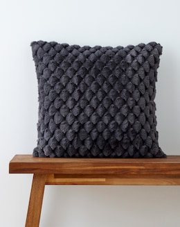 Scallop Faux Fur Cushion