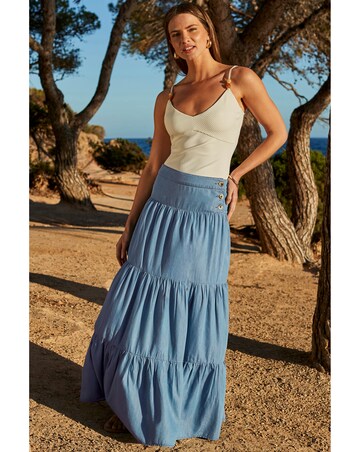 Sosandar Maxi Tiered Skirt
