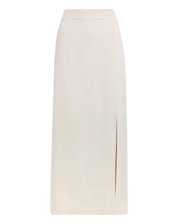 Simply Be Stone Linen Tailored Maxi Skirt