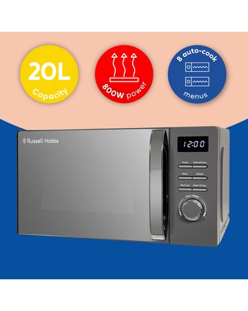 Russell Hobbs RHMD818G 20L Colours Plus Digital Microwave - Storm Grey