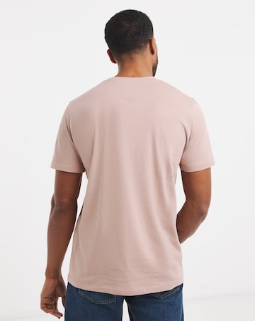 Pure Cotton Crew Neck T-Shirt Long - Pink