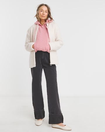 Pink Knitted Hoodie
