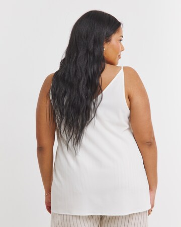 Simply Be White V Neck Cami