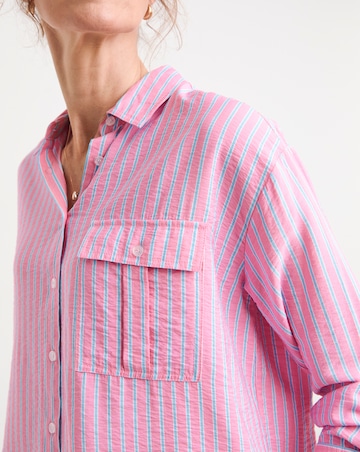 Stripe Pocket Detail Shirt