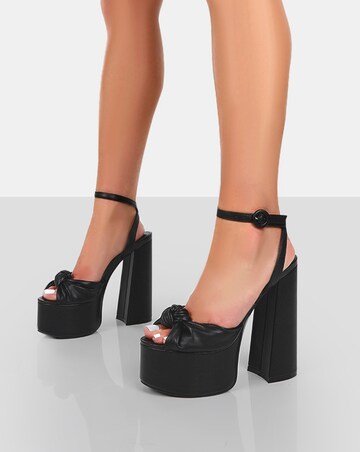 Public Desire Knot On Wide Fit Platform Sandals