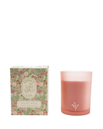 Sophia Lane Velvet Rose Floral Candle - 250g