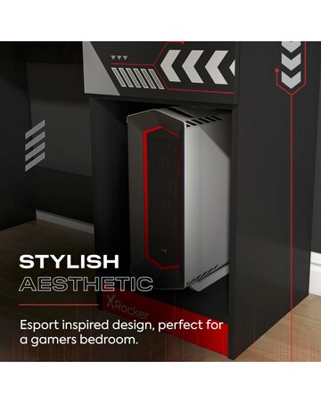 Octane Gaming Desk with Drawer Red