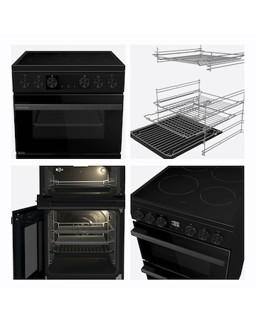 Hisense HDCEC5C10B 50cm Electric Double Cooker - Black