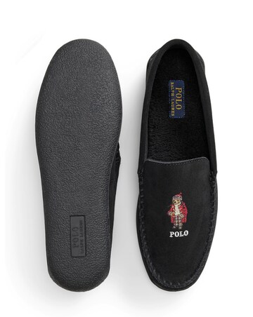 Polo Ralph Lauren Brenan Holiday Bear Suede Slippers