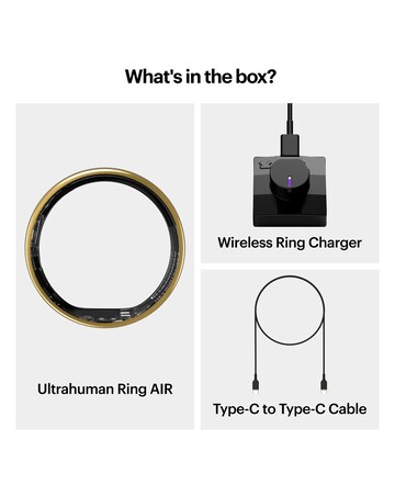 Ultrahuman Ring AIR Bluetooth Smart Ring - Air Gold - Size 10