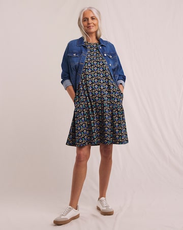 Julipa Pure Cotton Printed Jersey Shift Dress